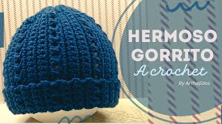 Gorro tejido a crochet paso a paso fácil y rápido  Todas las tallas《Tutorial》 [upl. by Llemert36]