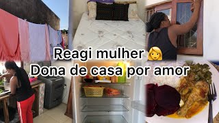 MOTIVAÇÃO PRA CUIDAR DO LAR LAVEI ROUPA DE CAMA limpei janelas da cozinha AlLMOÇO FRESQUINHO [upl. by Alinoel]