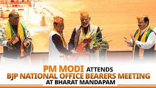 LIVE PM Modi attends BJP National Office Bearers meeting at Bharat Mandapam [upl. by Pirbhai]