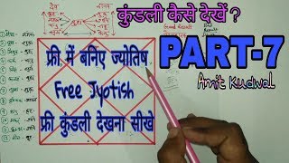 Kundali kaise dekhe PART7 फ्री कुंडली देखना सीखे ज्योतिष विज्ञान से कीजिए जीवन की समस्या का समाधान [upl. by Linn]