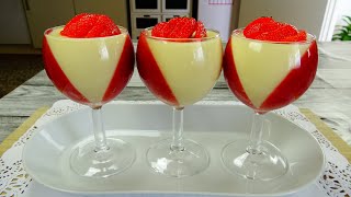 Panna Cotta cu jeleu de capsuni [upl. by Girand305]