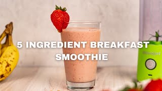 Strawberry Banana Breakfast Smoothie BlendJet Recipe [upl. by Ophelie]