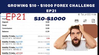 GROWING 10  1000 FOREX CHALLENGE EP21 [upl. by Ecnerwaled]