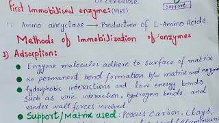 Enzyme Immobilization  Enzyme Biotechnology  Method  Advantages [upl. by Aropizt]