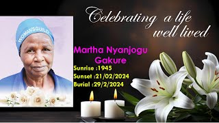 Martha Nyanjogu Gakure  Burial service [upl. by Tammie]