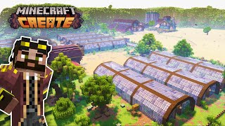 My GIANT FARM in Minecraft Create Mod is DONE [upl. by Ladnek47]