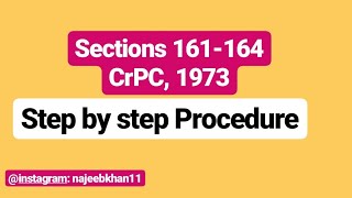 CrPC 161164 practical procedure [upl. by Chancellor]