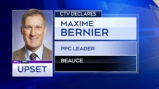 PPC Leader Maxime Bernier loses his seat in Quebec [upl. by Anesuza]