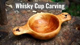 Carving a Quaich  Traditional Scottish Whisky Cup [upl. by Uokes]