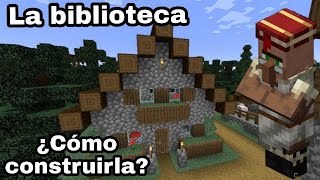 Cómo HACER 👉 LA CASA del BIBLIOTECARIO de ABETO en MINECRAFT [upl. by Adnof]