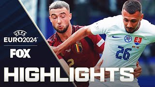 Belgium vs Slovakia Highlights  UEFA Euro 2024 [upl. by Yelime]