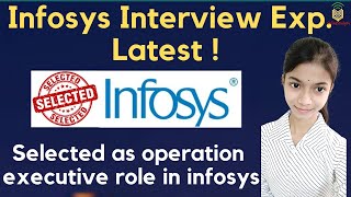 Infosys Interview Experience  Selected as Operation Executive Role  How to Crack Infosys Interview [upl. by Ayr487]