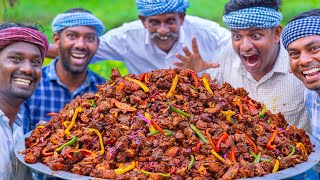 CHILLI GARLIC FRIED CHICKEN  Cooking and Eating in Village  Spicy Chicken Recipe  Chicken Starter [upl. by Joanne]