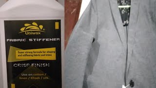 कपडों के लिए स्टार्च Fabric Stiffener Unboxing amp Use sangamshukla fabricstiffener [upl. by Martel626]