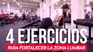 4 ejercicios para fortalecer la zona lumbar  Nutre y Entrena [upl. by Tallu]