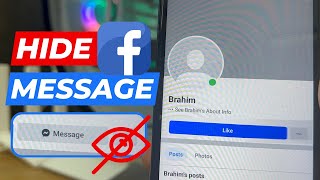 How to Remove Message Button on Facebook  Hide message button [upl. by Emolas]