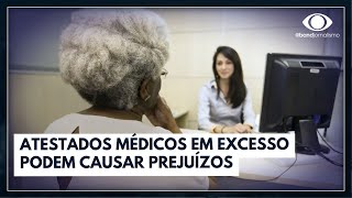 Epidemia de atestados médicos causa perda para empresas  Jornal da Band [upl. by Holle]