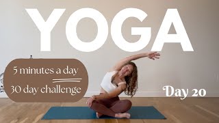 5Minute Yoga Goddess Pose Utkata Konasana  Day 20 of 30Day Yoga Challenge [upl. by Nancee]