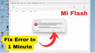 How to fix Mi flash tool error  unhandled exception has occurred in your application [upl. by Atiuqer]