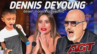 Agt The jury smiled when they heard this childs voice singing Dennis Deyoung song so well [upl. by Huxham]