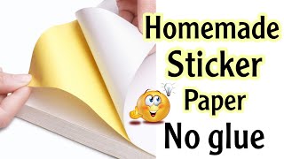 diy sticker paper without glue  how to make sticker paper  homemade sticker paper [upl. by Phene589]