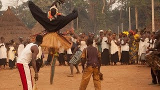 Stilt Dance Ceremony Ivory Coast Overlanding West Africa [upl. by Ennovihs]