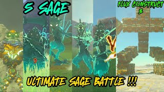 FLUX CONSTRUCT 3 VS 5 SAGE  ULTIMATE BATTLE  The Legend of Zelda Tears of the Kingdom [upl. by Harri]