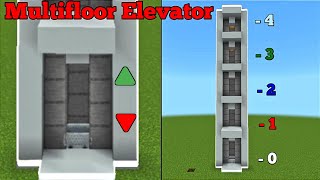 Minecraft Easiest Multi Floor Elevator in bedrock edition [upl. by Veejar]