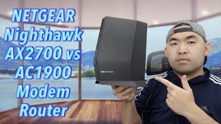 NETGEAR Nighthawk AX2700 vs AC1900 Modem Router [upl. by Rosy]