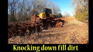 Knocking Down Fill Dirt With The Dozer [upl. by Nugesulo]