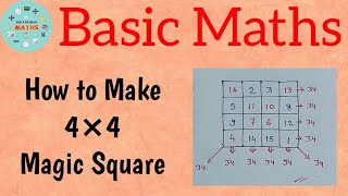 4×4 Magic Square  How to make 4×4 Magic Square [upl. by Gen832]