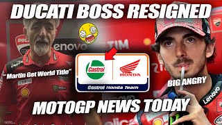 EVERYONE SHOCKED INSANE Ducati Boss Claims Martin World Title Bagnaia ANGRY New Hondas Sponsor [upl. by Teews]