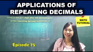 APPLICATIONS OF REPEATING DECIMALS  UNANG MATH TUTORIAL [upl. by Jaco]