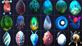 ALL CREATURE EGG IN SUBNAUTICA amp SUBNAUTICA BELOW ZERO Including Hatched Creature [upl. by Rubio]