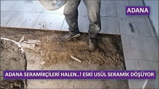 Eski usül seramik döşeme metodu  fayans döşeme [upl. by Selin462]