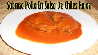 Pollo En Salsa De Chiles Guajillo Ancho Y Árbol [upl. by Eirrac]