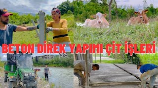 ÇİT YAPIMI BETON DİREK İMALATI [upl. by Gerrard]