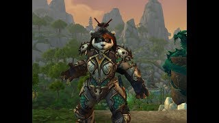 73 PTR New Casting Animations for Shaman female pandaren in World of Warcraft Legion [upl. by Ahsemit]