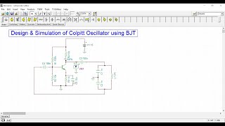 Colpitt oscillator using transistor  Design and Simulation in TINATI [upl. by Ylim442]