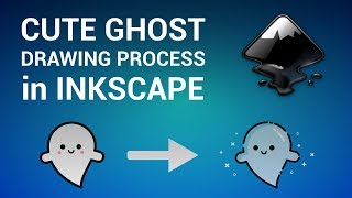 Inkscape Design Process Cute Ghost  Vector Speed Drawing [upl. by Marmion]