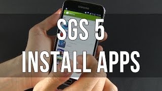 Samsung Galaxy S5  How to Install and Uninstall apps [upl. by Enahc]