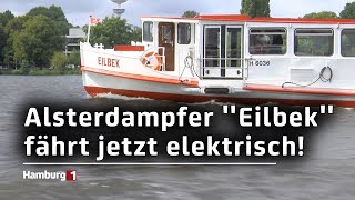 Emissionsfreie Schifffahrt Erstes AlsterdampferTraditionsschiff fährt jetzt elektrisch [upl. by Krilov]