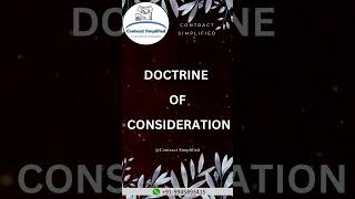 Doctrine of Consideration  Contract Law lawshorts [upl. by Ginny795]