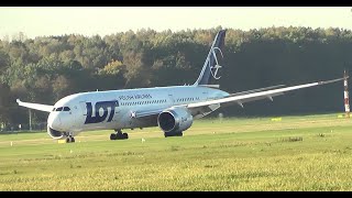 PLL LOT Boeing 7878 Dreamliner smooth landing at Krakow Balice from Chicago OHare ORDKRK [upl. by Enaira]