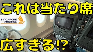 【長所と短所】シンガポール航空のエコノミーで1席だけの当たり席？を利用してみたら [upl. by Elmira]