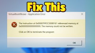 How to Fix The Memory Could Not Be Written Error [upl. by Elyrehc430]