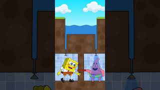 Sponge and Patrick wanted to take a shower but something went wrong shorts animation cartoon [upl. by Opaline]