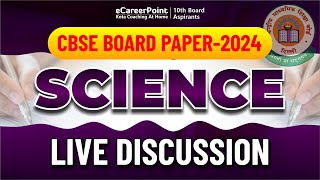 Science Paper Discussion 2024  CBSE 10 Board Exams CareerPointFoundation ​ [upl. by Blim]