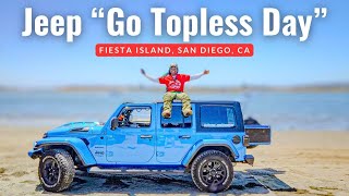 Annual Jeep “Go Topless” Day in Fiesta Island San Diego [upl. by Stephenson]