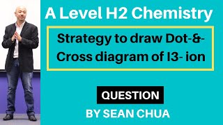 ALevel H2 Chemistry Strategy to draw DotampCross diagram of I3 ion [upl. by Ehcsrop]